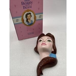 Vintage Schmid Disney Beauty & The Beast BELLE Face 3D Ceramic Wall Mount Figure